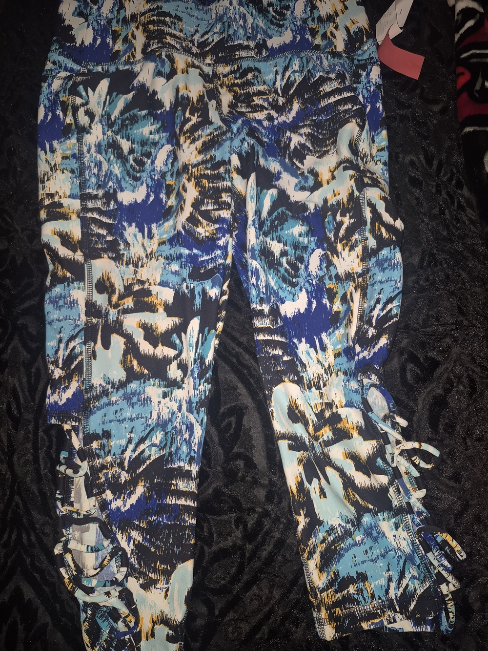 Lane Bryant Blue Abstract Print Track Joggers